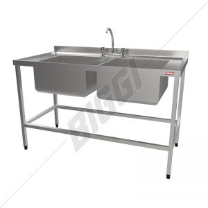 LAVADERO DOBLE / SIN SECADOR 140 X 70 ATRIL SOLDADO