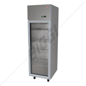VITRINA REFRIGERADA ACERO INOX. 1 PUERTA / 400 L AIRE FORZADO