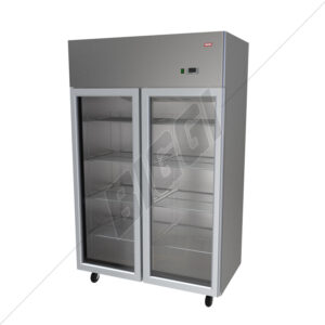 VITRINA REFRIGERADA ACERO INOX. 2 PUERTAS / 900 L. AIRE FORZADO